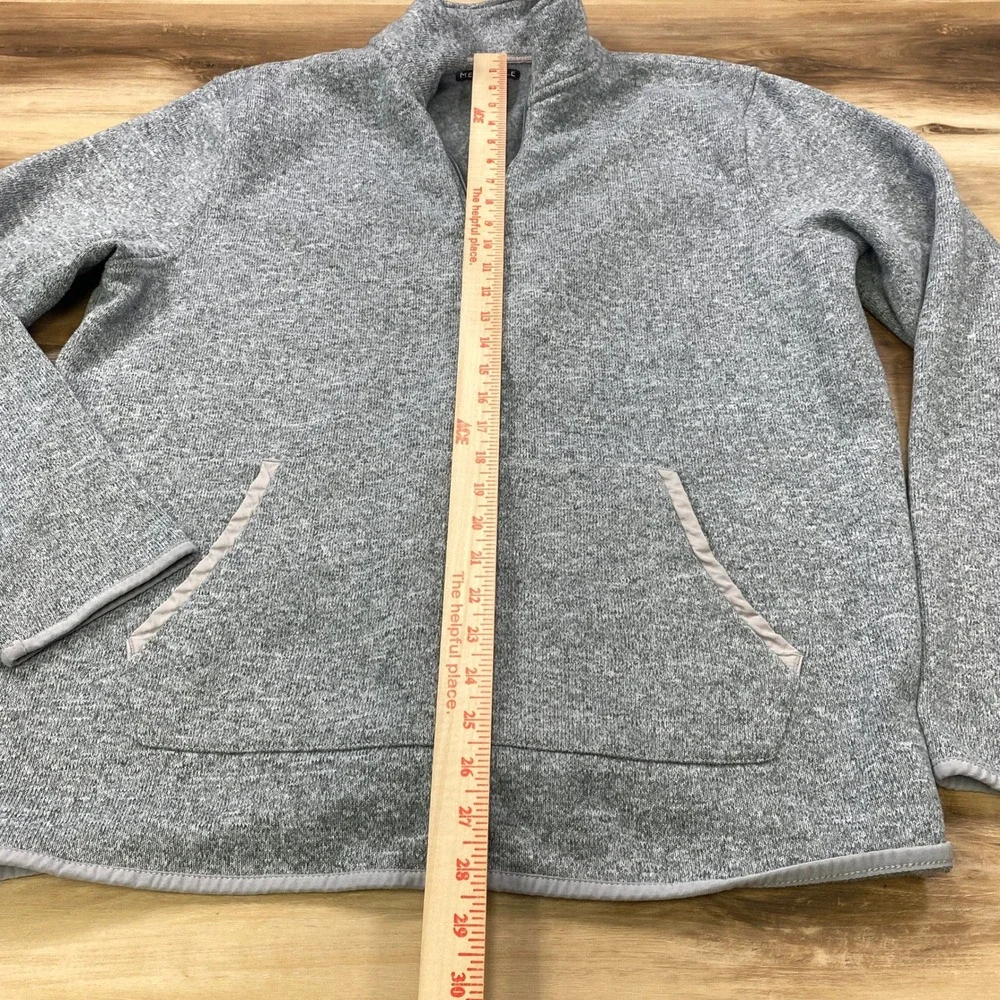 J. Crew Mercantile Fleece Pullover Mens XL Classic 1/4 Zip Polyester Grey